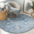 thumbnail image 2 of SAFAVIEH Ebony Ailbhe Medallion Area Rug, Ivory/Blue, 6' x 6' Round, 2 of 10