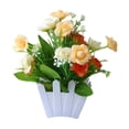 thumbnail image 2 of Arreglo floral artificial de plástico para interiores con pequeñas plantas en maceta, múltiples colores, decorativo para hogar, oficina y escritorio., 2 of 6