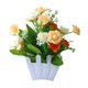 thumbnail image 2 of Arreglo floral artificial de plástico para interiores con pequeñas plantas en maceta, múltiples colores, decorativo para hogar, oficina y escritorio., 2 of 6