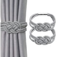 thumbnail image 1 of Lot de 2 Embrasses Magnétiques Fortes pour Rideaux, Mise à Niveau, Style Nordique Simple, Embrasses pour Draperies, Tissage Double Couleur, Nœud en Corde, Embrasses Décoratives pour Rideaux pour Maison et Bureau, Tentures de Fenêtre, 1 of 7