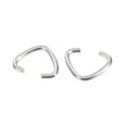 thumbnail image 3 of Uxcell 13x11x1.2mm Pinch Clip Connector Triangle Open Jump Rings 304 Stainless Steel Silver Tone 80pcs, 3 of 6