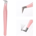 thumbnail image 1 of Lash Extension Tweezers Stainless Steel Volume Lash Tweezers Curved Precision Tweezers 90 Degree Angle Boot Great for Larger Fans Eyelash Extension Tweezers Professional, 1 of 7