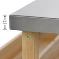 thumbnail image 6 of MAYEERTY Outdoor Kitchen Island - Solid Wood Grill Table, Stainless Steel Top, Natural, 6 of 29