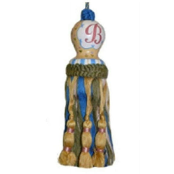 123 Creations CK094FF Initial F hand painted tassel