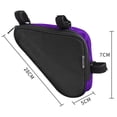 thumbnail image 3 of Bolsa de bicicleta triangular para bicicletas de montaña, playa o carretera, bolsa para manillar delantero, bolsa de viga delantera triangular impermeable de color morado oscuro, 3 of 5