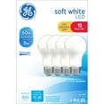 thumbnail image 3 of (4 pack) GE LED Light Bulbs, 60 Watt, Soft White, A19 Bulbs, Medium Base, Frosted Finish, 13yr, 4pk, 3 of 10