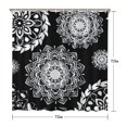 thumbnail image 5 of Boho Floral Shower Curtain 72x72 Inches - Tropical Leaves, Vintage Botanical Print, Waterproof Fabric for Chic Bathroom Decor, Modern Farmhouse & Bohemian Style, 5 of 5