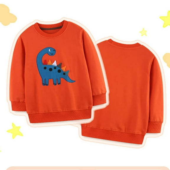 Boys Clothes Kids Sweatshirts Neck Sweatshirt Casual Sweatshirts for Boys Trendy Long Sleeve Graphic Top Cute Pattern Print