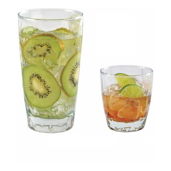 Set De 12 Vasos De Vidrio Alto Y Bajos. Cristar Da Vinci