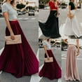 thumbnail image 1 of Jupe Longue Plissée en Mousseline de Soie à Taille Haute pour Femmes, 1 of 5
