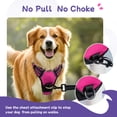 thumbnail image 5 of Pigo Dog Harness No Pull Pet Harness with 2 Leash Clips, Adjustable Soft Padded Dog Vest, No Choke Reflective Outdoor Pet Oxford Vest with Easy Control Handle for Large Dogs, Hot Pink, 5 of 11