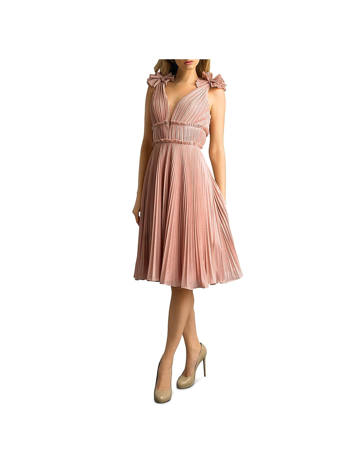 ladies pleated midi dress