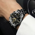 thumbnail image 5 of OLEVS Watches for Men, Mens Watches Gifts for Men Chronograph Analog Quartz Luxury Casual Classic Diamond Waterproof Luminous Stainless Steel Reloj para Hombre Black Dial, 5 of 12
