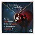 thumbnail image 4 of Assez Mignon pour Arrêter pour Toujours Collier w Message Card, 4 of 7