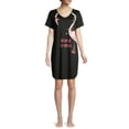 thumbnail image 2 of Secret Treasures Women's Short Sleeve Flamingo Sleepshirt, 2 of 6