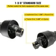 thumbnail image 3 of 1 3/8 Inch 6 Tooth Splined Round Head Power Take Off Shaft 4 Series Tractor PTO Shaft 39-55 Inch Black for Brush Cutter Fine Mower Rotary Mower, 3 of 6