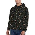 thumbnail image 3 of Kdxio Pine Cone Woodland Pattern Print Mens Casual Hooded Collar Drawstring Hoodies Pullover Sweatshirts Casual Long Sleeve Shirts-X-Large, 3 of 7