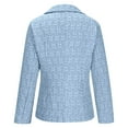 thumbnail image 5 of Gmluru 2025 Blazers For Women Light Blue Solid Color Long Sleeve Button Up Suit Jacket Plus Size S-2XL, 5 of 6