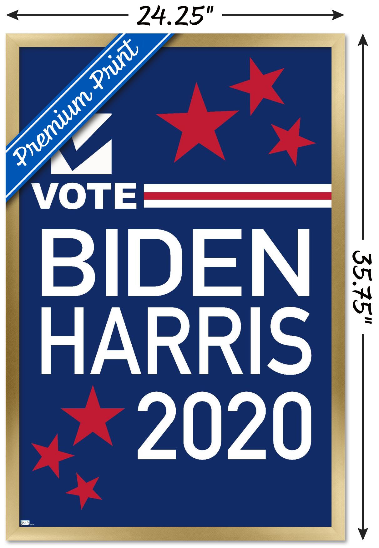 Trends International Vote - Biden/Harris 2020 Wall Poster 24.25" x 35.75" x .75" Gold Framed Version