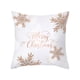 thumbnail image 2 of Ganfancp Oro y Blanco Feliz Navidad Pillowcovers 18X18 Pulgadas de Melocotón-Piel-Como Tela Pillowcase Navidad Decoración Fiesta de Invierno Decoración para Sofá Sofá Liquidación 1X Funda de Almohada, 2 of 5