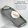thumbnail image 4 of Rectangular Non Slip Serving Tray with Handles That are Easy to Grip Silicone Nubs Non Skid Plastic Food Tray - Portable Dinner Trays for Eating - Anti Slip Lap Bed TV Carrying Tray, 4 of 9
