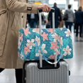 thumbnail image 3 of Garronmavis Large Quilted Duffle Bag for Women, Tropical Floral Weekender Travel Bag, Carry On Overnight Gym Dance Bag with Luggage Sleeve and Zipper Pockets, 3 of 7