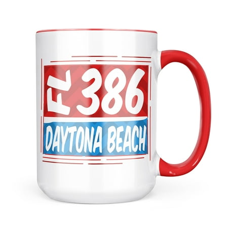 

Neonblond 386 Daytona Beach FL red/blue Mug gift for Coffee Tea lovers