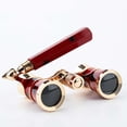 thumbnail image 1 of facefd Lunettes Rétro d'Opéra Jumelles Optiques Lentille Théâtre Corps en Métal Télescope Délicat Polyvalent Femmes Filles Cadeaux Tacheté Poignée Rouge, 1 of 9
