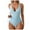 Sky Blue, variant on Gubotare Sexy Swimsuits for Women Women's One Piece Swimsuit Sweetheart Neck Wide Adjustable Straps Ruched Front Keyhole Bathing Suit (Sky Blue,S)