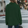 thumbnail image 4 of XFLWAM Women Turtleneck Sweaters Batwing Sleeve Casual Loose Chunky Pullover Sweater Solid Color Knit Tops Green S, 4 of 7