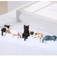 thumbnail image 2 of 5 Pc Mini Cat Figurines Set, Resin Kittens for Monitor & Desk, Garden Decor, 2 of 6