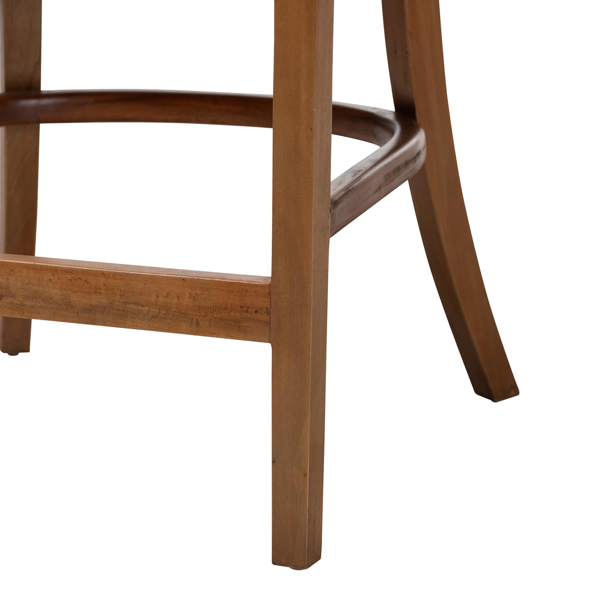 bali & pari Varen Boho Counter Stool, 26" H Counter Height, Walnut Brown