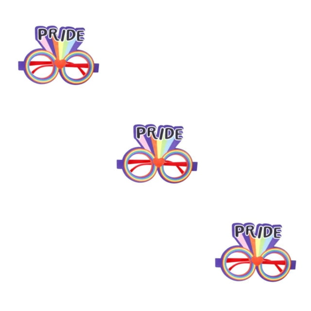 Sonducket Gafas de fiesta temáticas, accesorios divertidos para fotos, gafas de orgullo, gafas de maquillaje de cristal coloridas de iris de Type1 NO1