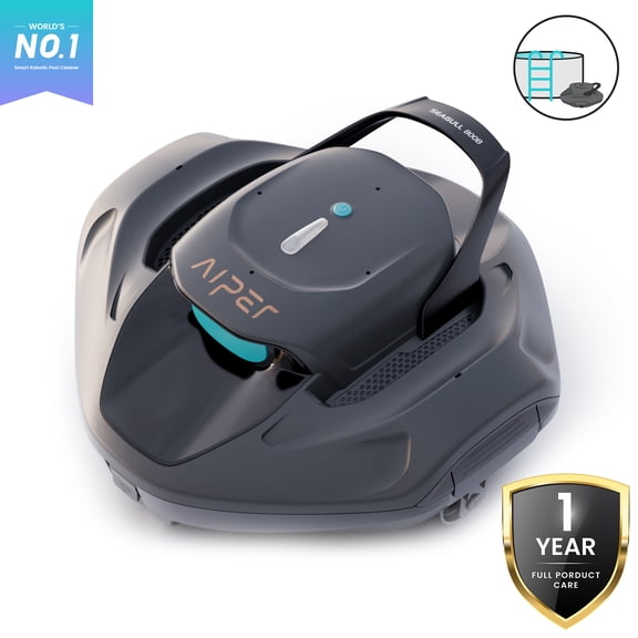 Aiper SG 800B Robot nettoyeur de piscine sans fil pour les piscines hors sol plates jusqu'à 860 pieds carrés, aspirateur de piscine automatique