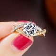 thumbnail image 4 of K-KED Elegant Gold plated Ring Women Cubic Zircon Wedding Delicate Jewelry Sz 6-10-8, 4 of 6