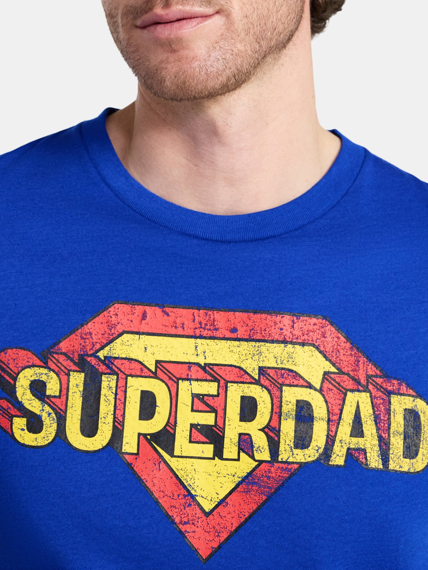 Father's Day Men's Super Dad Sketch Graphic Tee by Way to Celebrate, Sizes XS-5XL