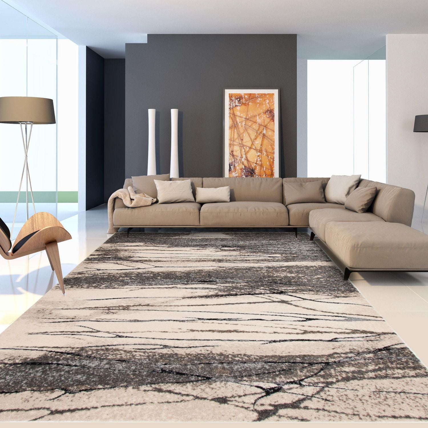 Tapis ECARPET Forester Gris 5'2" x 8'0"