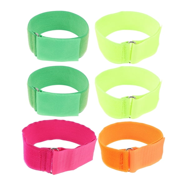 BRIGHTFUFU 6 uds cuerdas de tres patas cuerdas de amarre ajustables bandas de carrera correas de cuerda de nailon para niños juego de carreras de patas colores mezclados