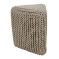 thumbnail image 1 of SARO PU860.GY Pouf de Sol Triangle avec Corde Torsadée - Gris, 1 of 1