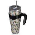 thumbnail image 2 of 40oz Tumbler,Multicolor Christmas Tree and Ornament Pattern Insulated Tumblers with Removable Handle,Stainless Steel Double Vacuum Coffee Tumbler Cup with Straw for Home,Office,Travel,Party, 2 of 5