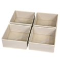 thumbnail image 1 of Diommell Paquete De 4 Cajas De Almacenamiento De Tela Plegables, Organizador De Cajones, Cestas De Tela, Contenedores, Divisores Para Ropa, Ropa Interior, Sujetadores, Calcetines, Ropa, Color Beige 40, 1 of 5