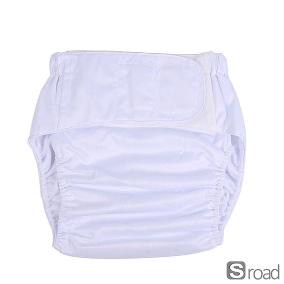 Washable Adult Cloth Diapers, Reusable Incontinence Underwear For Men & Women, Breathable Adjustable Absorbent Briefs, Large Size (Fits Waist Up To 47″), 1 Piece
