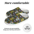 thumbnail image 6 of Fotbe Sugar Skulls Pattern Women's Fuzzy Curly Fur Memory Foam Loafer Slippers Indoor Outdoor Slippers Winter Home Shoes-35/36, 6 of 7