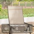 thumbnail image 4 of Gymax 4PCS Patio Folding Dining Chair w/ 7-Level Adjustable High Backrest for Garden Brown, 4 of 8