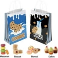 thumbnail image 3 of YAHAFEPY Milk and Cookie Goodie Gift Handle Bag 12PCS , Blue Baby Shower Birthday Gender Reveal Party Paper Take Out Treat Candy Bags, 3 of 4