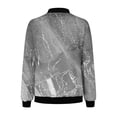 thumbnail image 4 of Chaquetas y abrigos casuales sin capucha de manga larga para mujer, chaqueta tipo cárdigan con bolsillo estampado, chaqueta con cremallera, abrigo casual de manga larga, abrigo de poliéster para mujer, 4 of 5