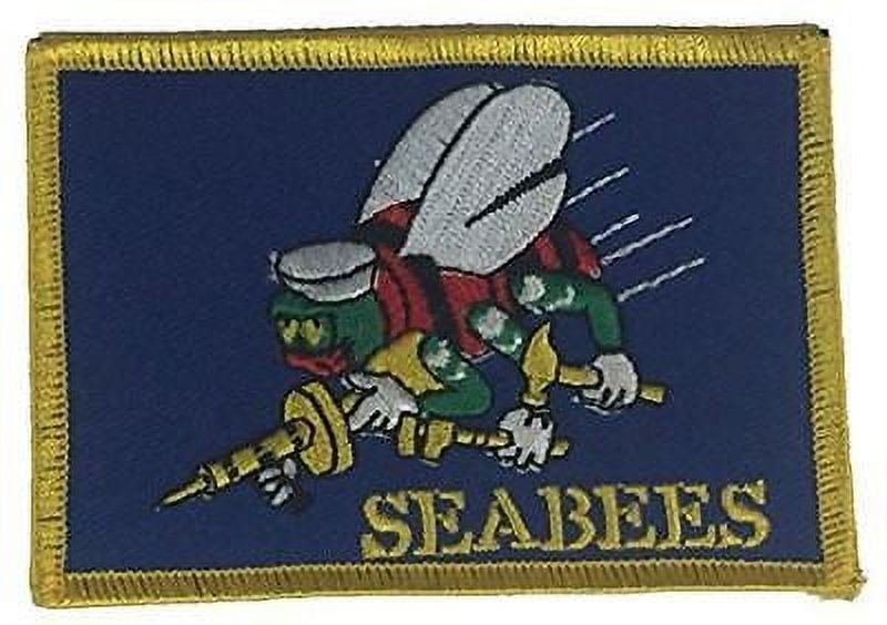 USN NAVY SEABEES CAN DO BLUE PATCH CB CONSTRUCTION BATTALION