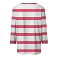 thumbnail image 4 of yunLCZ Basic T Shirts Summer Women's Fashion Printed Seven Quarter Sleeve T Shirt, 4 of 4