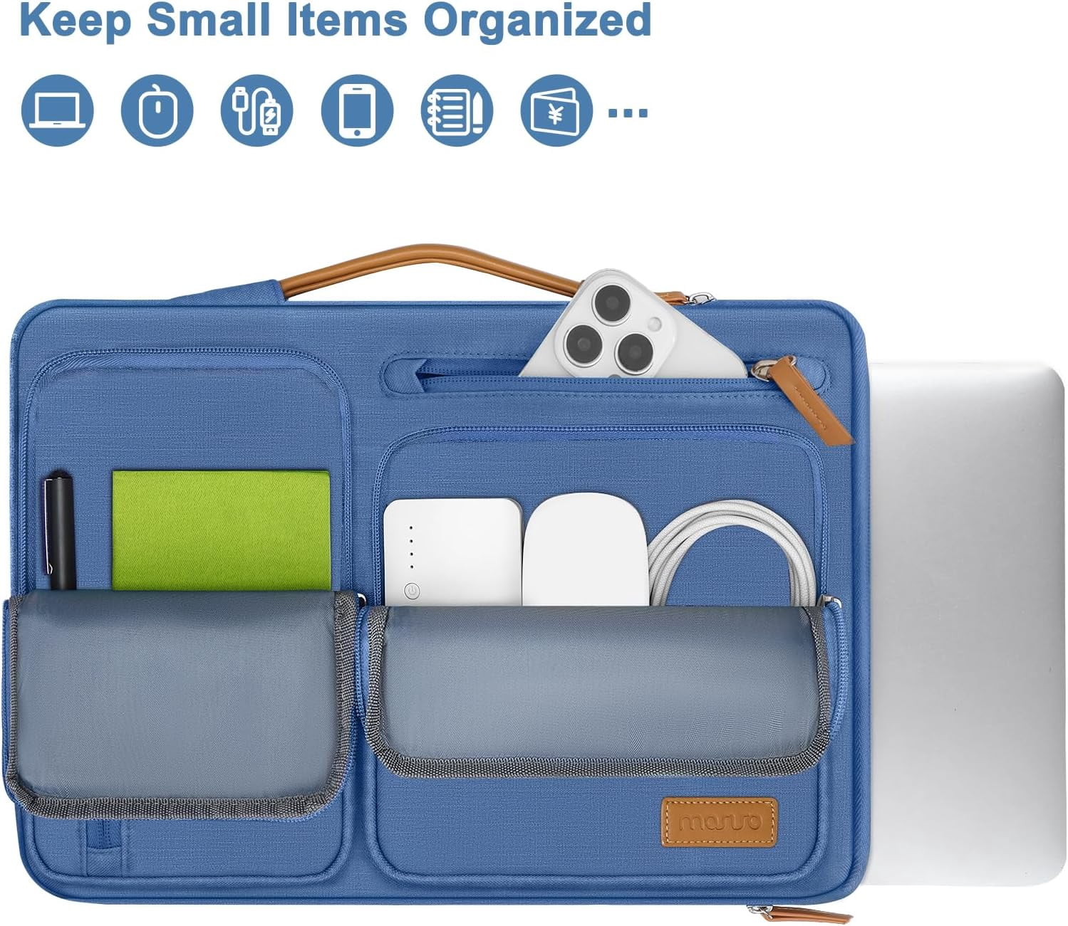 MOSISO 15-15.6"Laptop Shoulder Bag Adjustable Strap 360 Protective Soft Tablet Sleeve Computer Bag