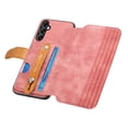 thumbnail image 2 of for Samsung Galaxy A35 PU Leather + TPU Wallet Case, Card Slots Wristband Kickstand RFID Blocking Anti Peeping Magnetic Clasp Full Body Protection Phone Cover for Samsung Galaxy A35, Pink, 2 of 10